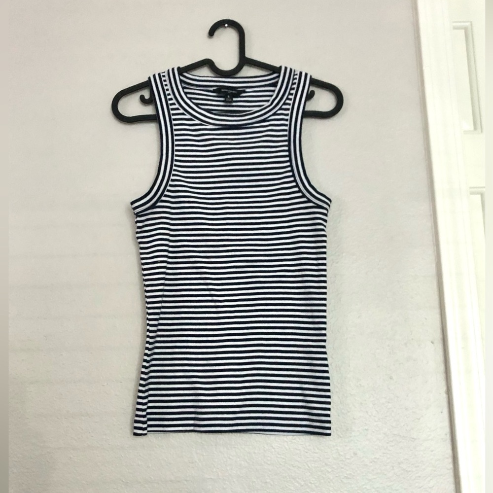 NWOT Banana Republic Navy and White Striped Tank Top